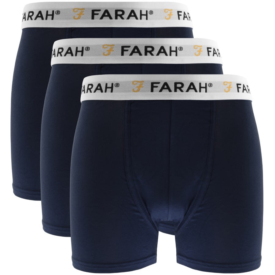 Alternative Image for ProductFarah Vintage Hamill 3 Pack Boxer Shorts Navy1